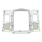 VanEssential Ford Transit Lower Rear Door Storage Panels (Pair) - Out There Vans, LLC