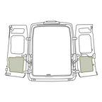 VanEssential Ford Transit Lower Rear Door Storage Panels (Pair) - Out There Vans
