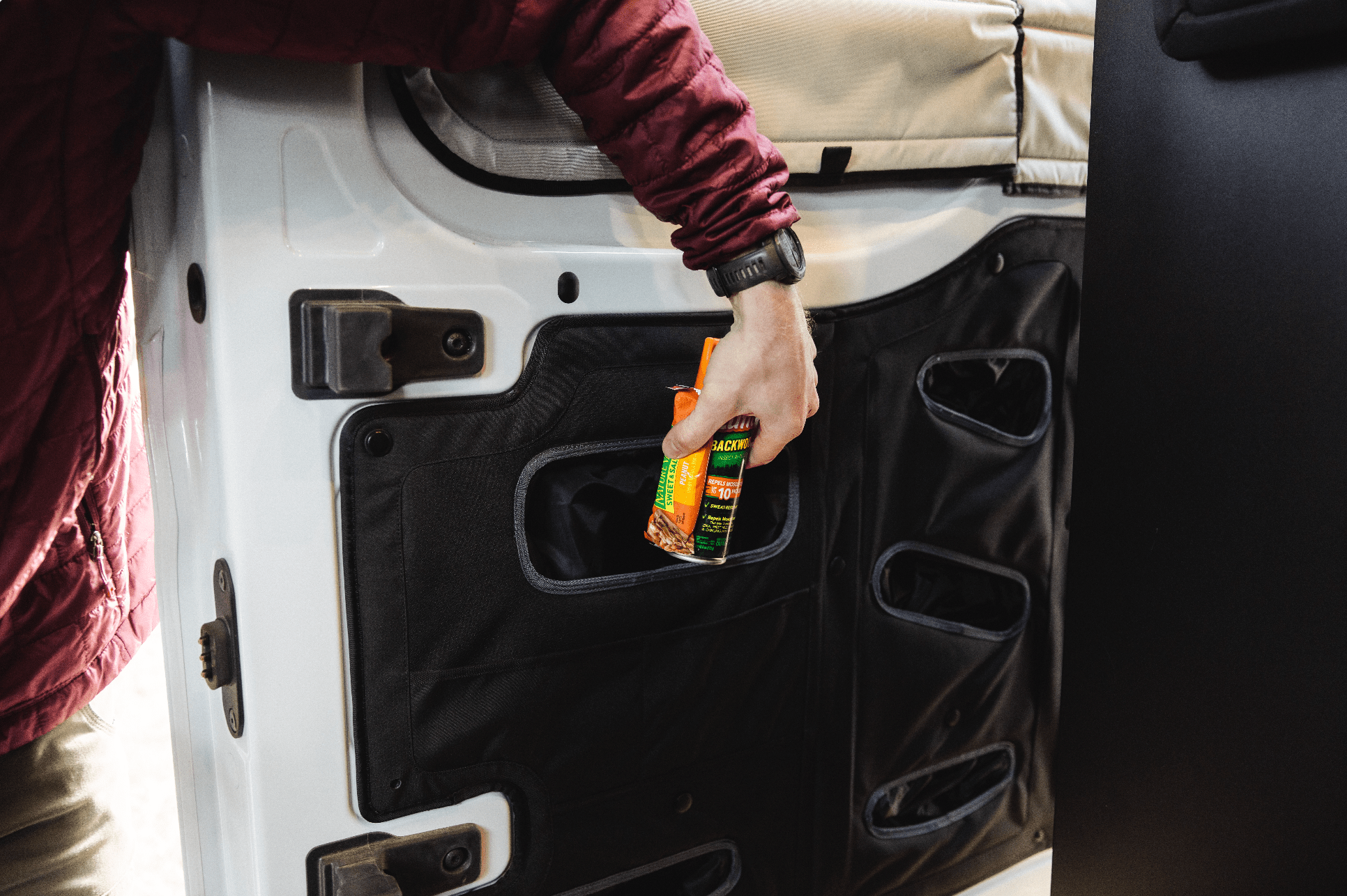 VanEssential Ford Transit Lower Sliding Door Storage Panel - Out There Vans, LLC