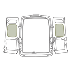 VanEssential Ford Transit Middle Rear Door Storage Panels (Pair) - Out There Vans