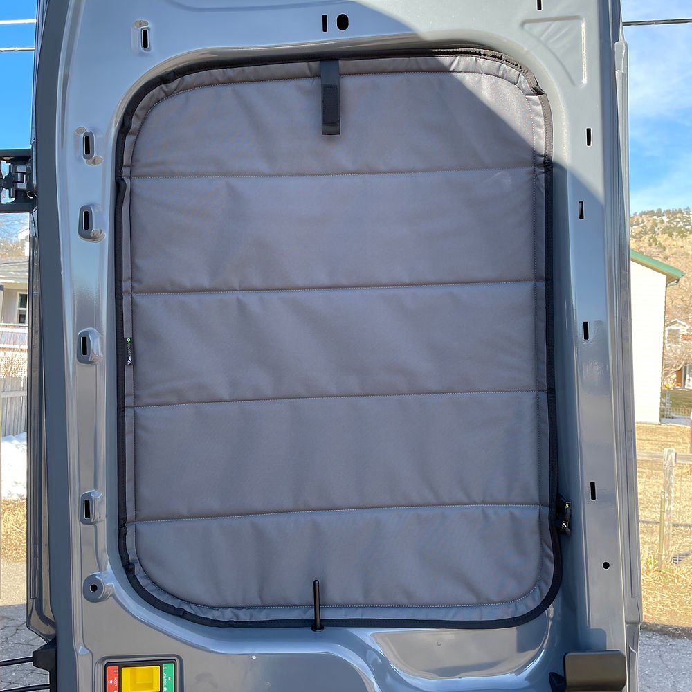 VanEssential Ford Transit Rear Door Window Covers (Pair) - Out There Vans, LLC