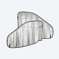 VanEssential Ford Transit Reflective Front Door Window Covers (Pair) - Out There Vans, LLC