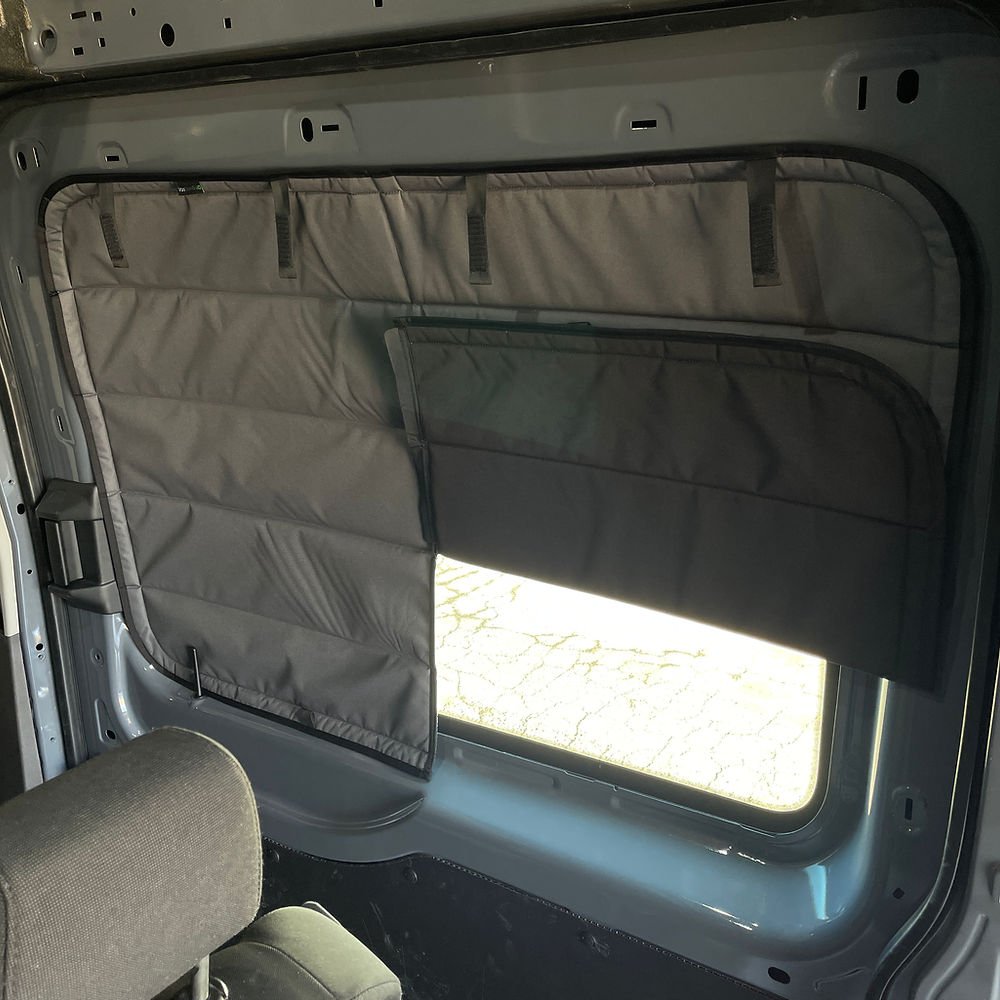 VanEssential Ford Transit Sliding Door Window Cover - Out There Vans, LLC