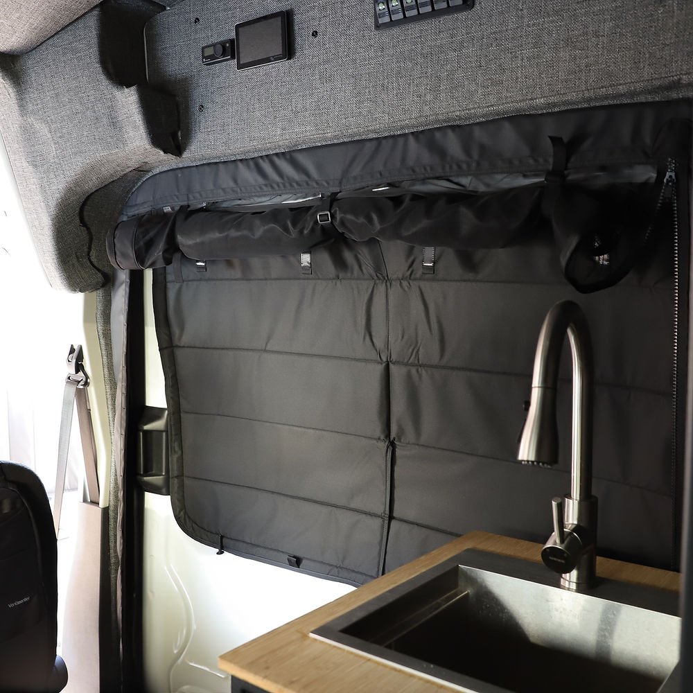 VanEssential Ford Transit Sliding Door Window Cover - Out There Vans, LLC