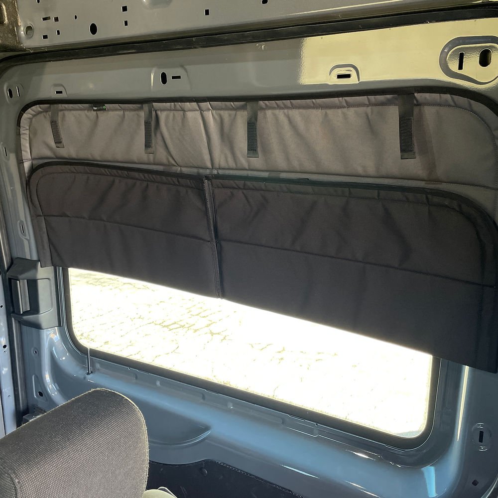 VanEssential Ford Transit Sliding Door Window Cover - Out There Vans, LLC