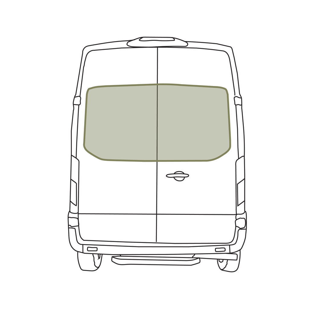 VanEssential Ford Transit Stealth Rear Door Window Covers (Pair) - Out There Vans, LLC