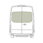 VanEssential Ford Transit Stealth Rear Door Window Covers (Pair) - Out There Vans, LLC