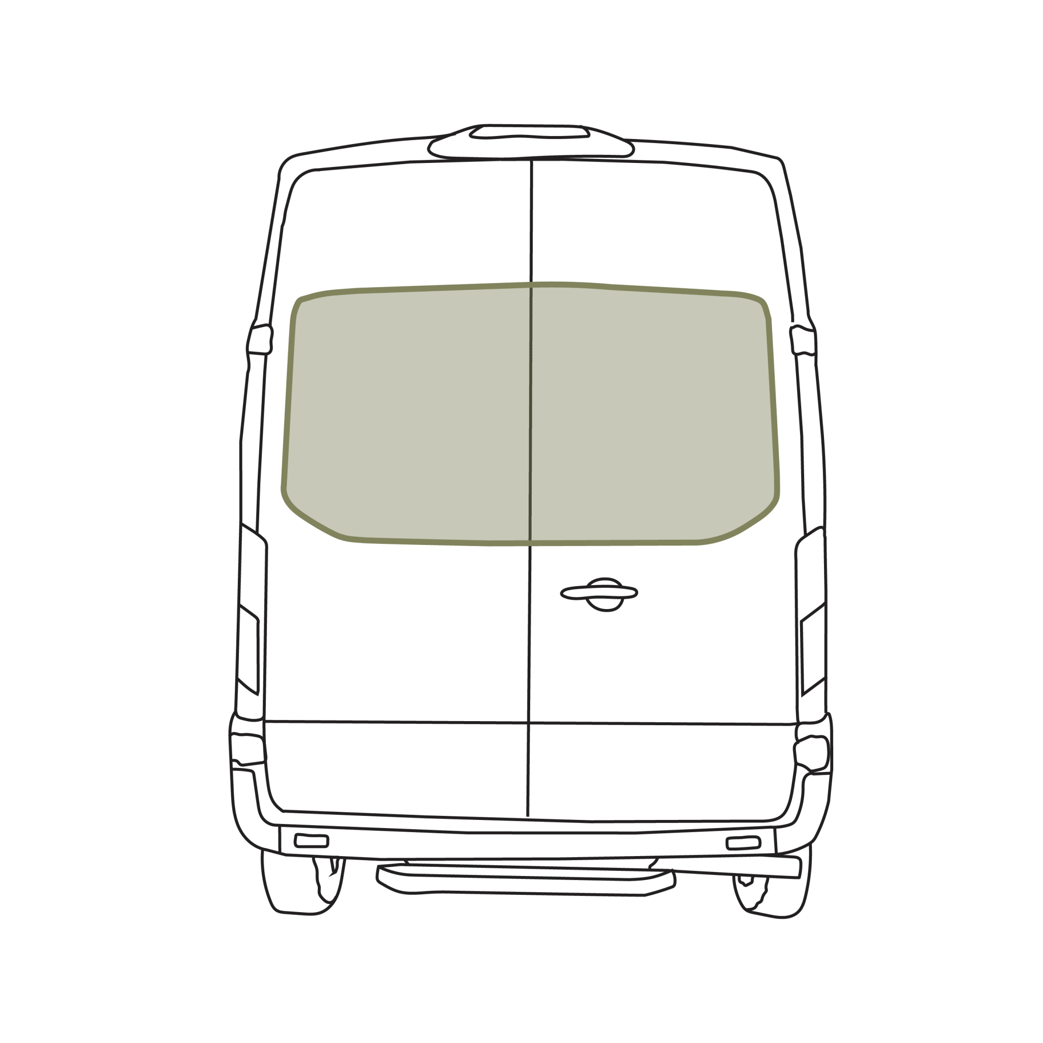 VanEssential Ford Transit Stealth Rear Door Window Covers (Pair) - Out There Vans, LLC