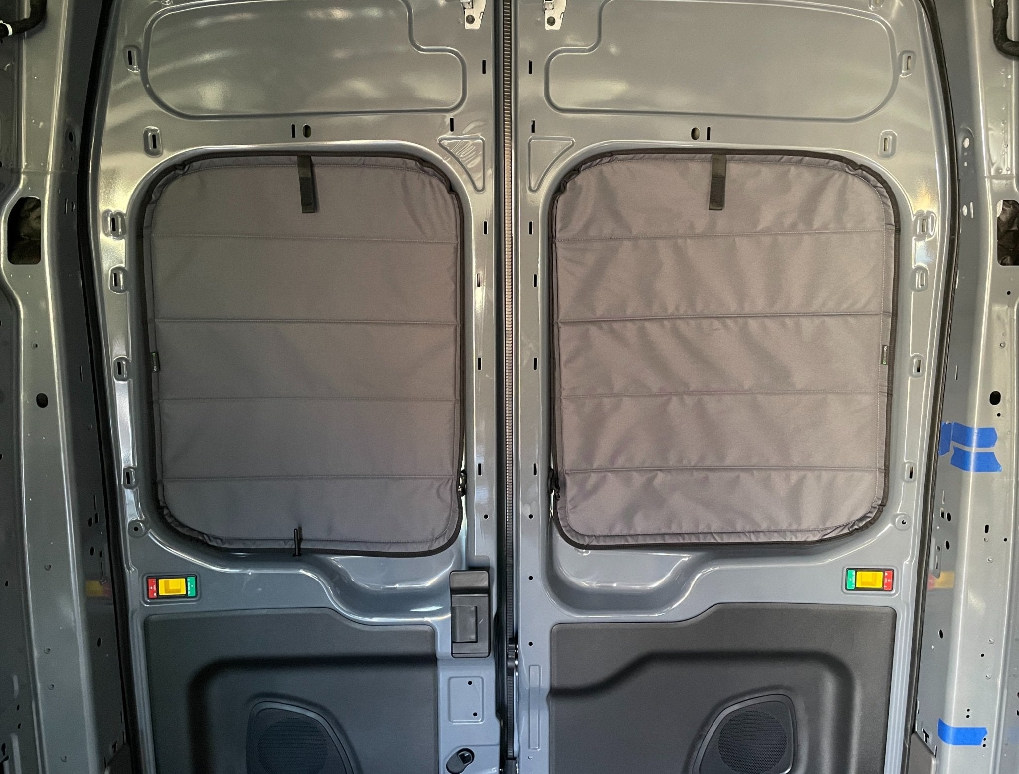 VanEssential Ford Transit Stealth Rear Door Window Covers (Pair) - Out There Vans, LLC