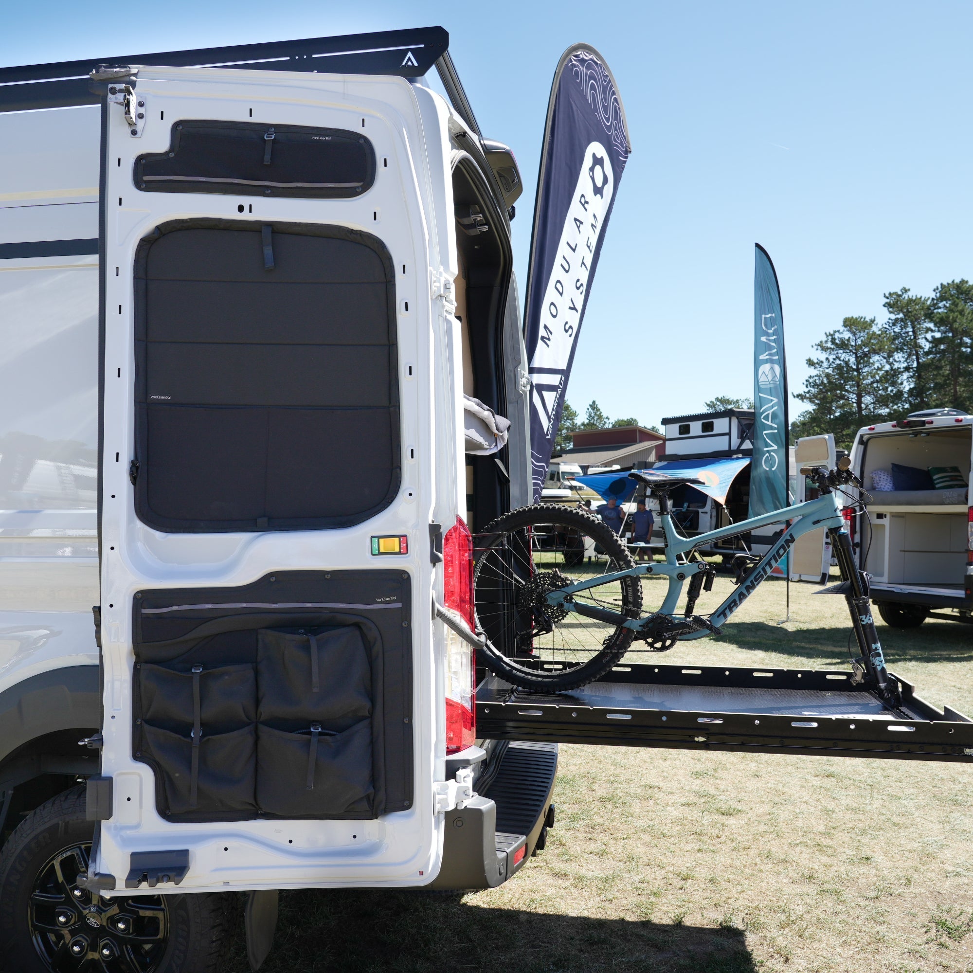 VanEssential Ford Transit Stealth Rear Door Window Covers (Pair) - Out There Vans, LLC