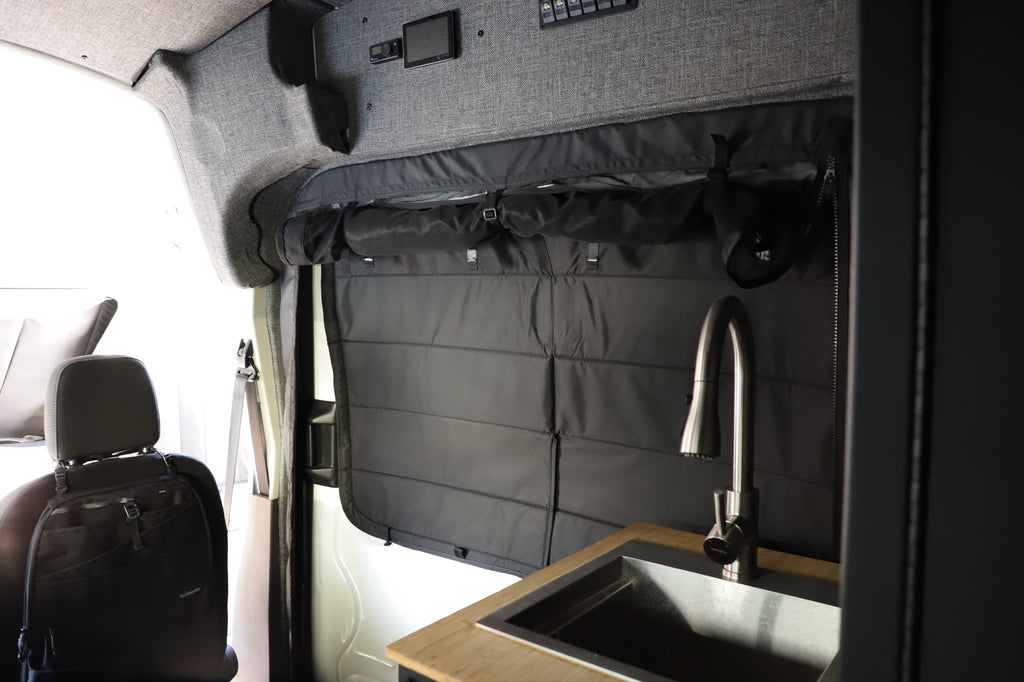 VanEssential Ford Transit Stealth Sliding Door Window Cover - Out There Vans, LLC
