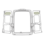 VanEssential Ford Transit Upper Rear Door Storage Panels (Pair) - Out There Vans
