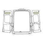 VanEssential Ford Transit Upper Rear Door Storage Panels (Pair) - Out There Vans, LLC