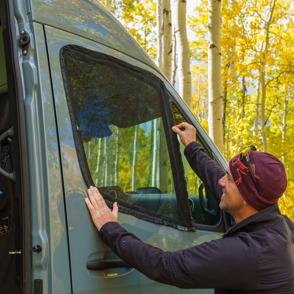 VanEssential Mercedes Sprinter Bug Screen - Front Doors (Pair) - Out There Vans, LLC