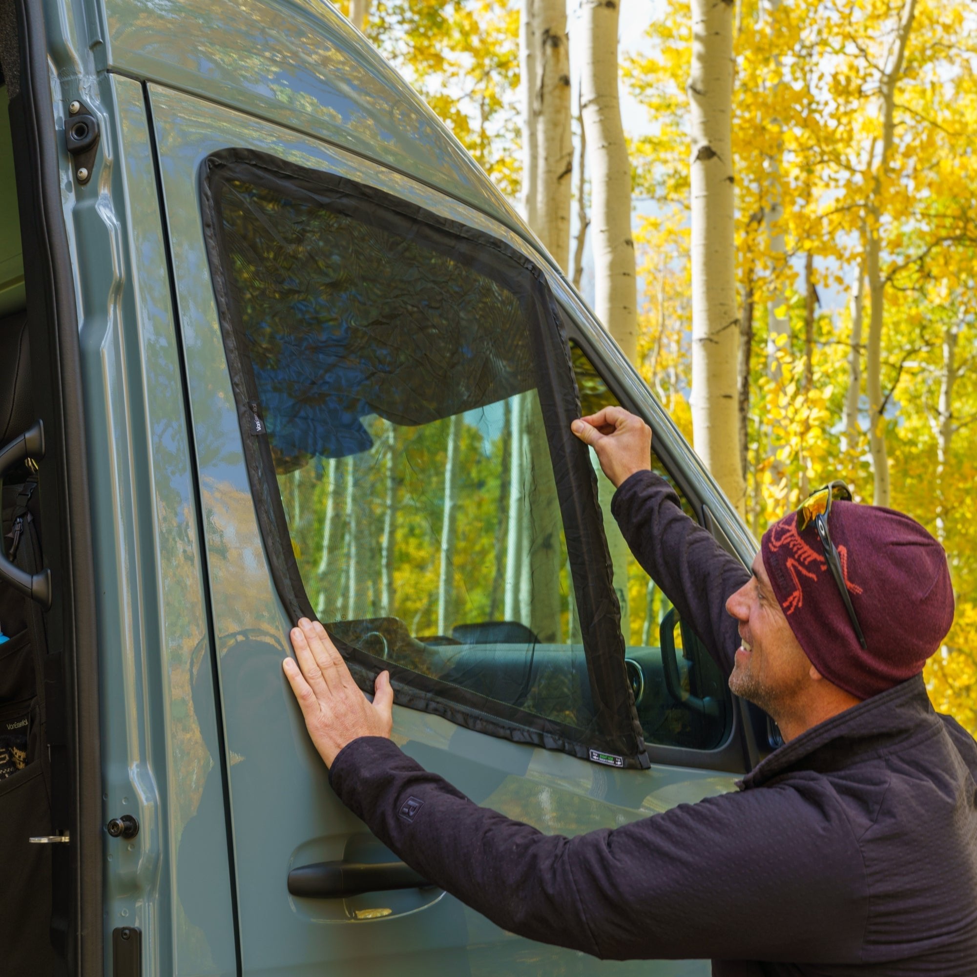 VanEssential Mercedes Sprinter Bug Screen - Front Doors (Pair) - Out There Vans, LLC