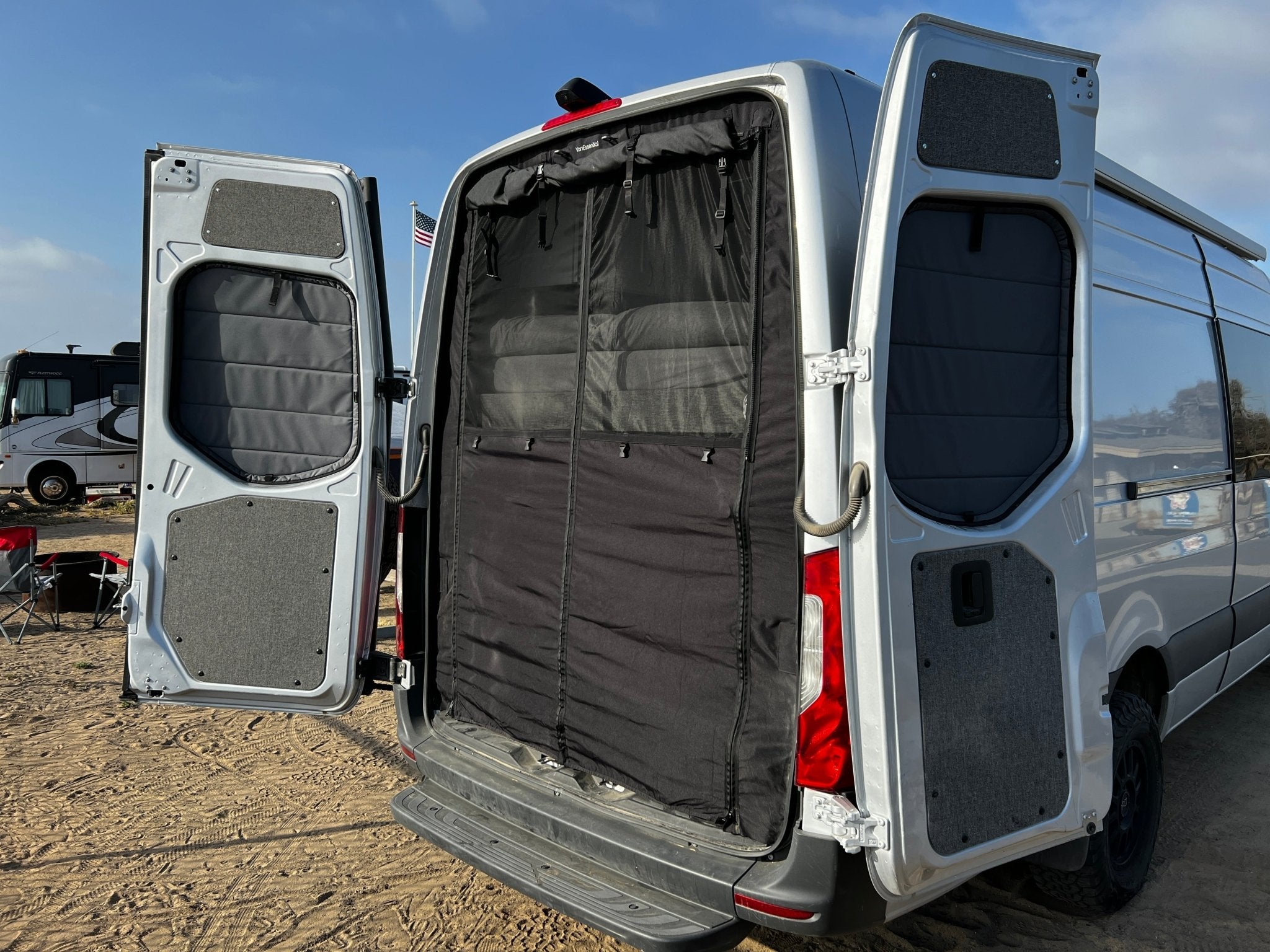 VanEssential Mercedes Sprinter Bug Screen - Rear Door - Out There Vans, LLC