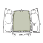 VanEssential Mercedes Sprinter Bug Screen - Rear Door - Out There Vans, LLC