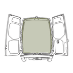 VanEssential Mercedes Sprinter Bug Screen - Rear Door - Out There Vans