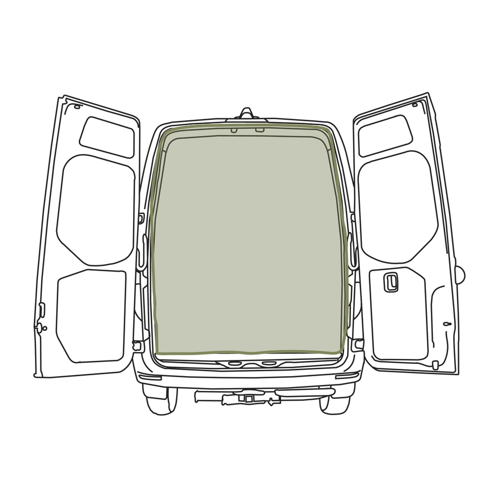 VanEssential Mercedes Sprinter Bug Screen - Rear Door - Out There Vans