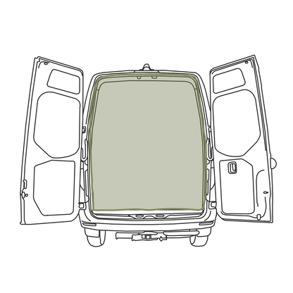 VanEssential Mercedes Sprinter Bug Screen - Rear Door - Out There Vans