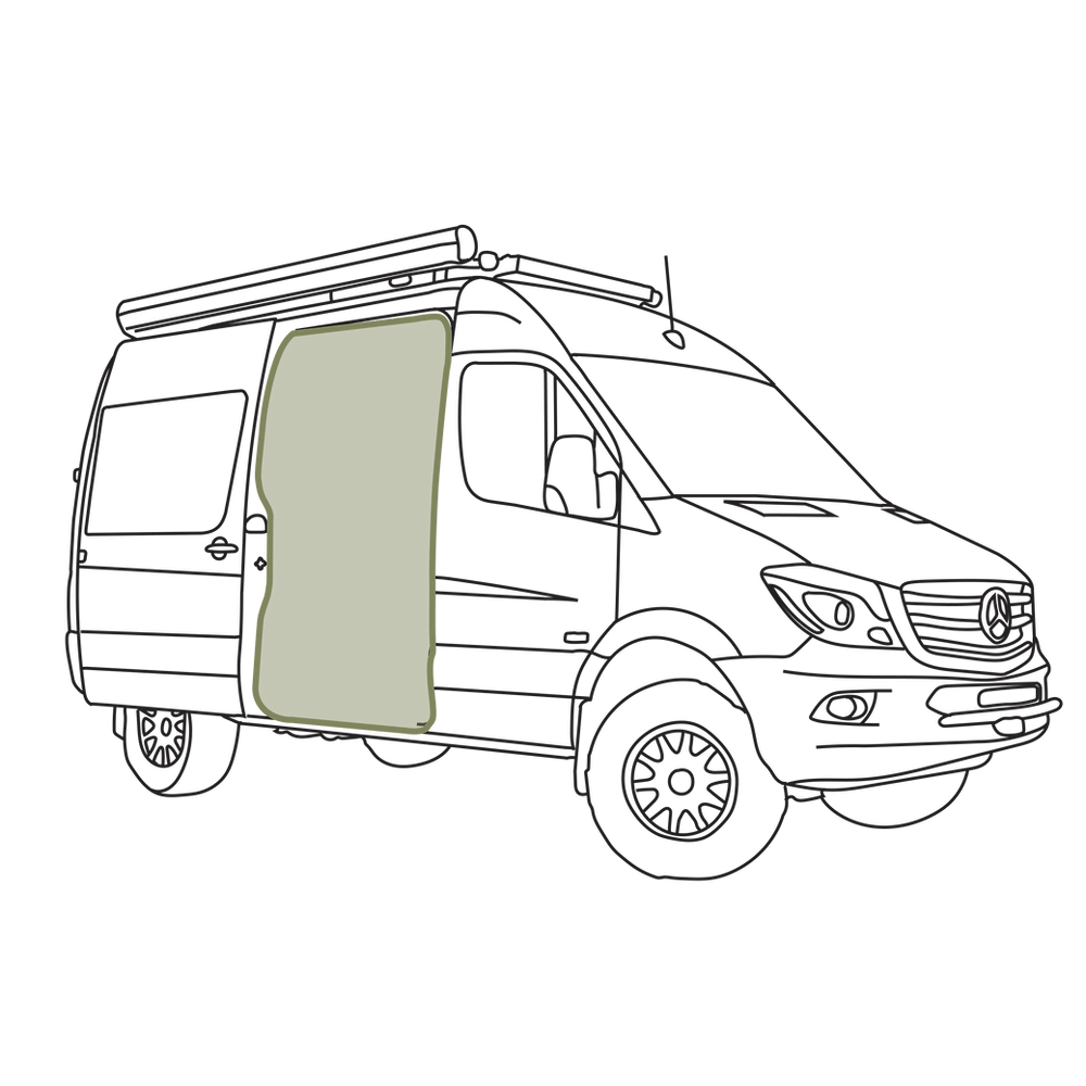 VanEssential Mercedes Sprinter Bug Screen - Sliding Door - Out There Vans