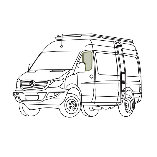 VanEssential Mercedes Sprinter Bug Screens - Front Doors (Pair) - Out There Vans