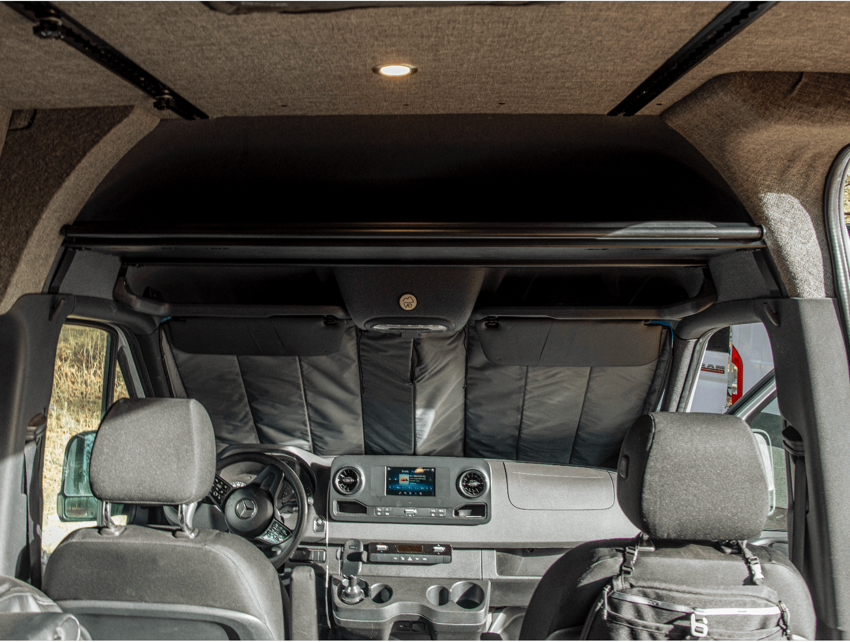VanEssential Mercedes Sprinter Headliner Shelf - Out There Vans, LLC