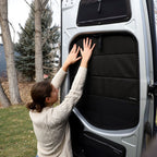 VanEssential Mercedes Sprinter Rear Door Window Covers (Pair) - Out There Vans, LLC