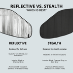 VanEssential Mercedes Sprinter Reflective Front Door Window Cover (Pair) - Out There Vans, LLC