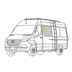 VanEssential Mercedes Sprinter Stealth Crew Window Cover - Out There Vans, LLC