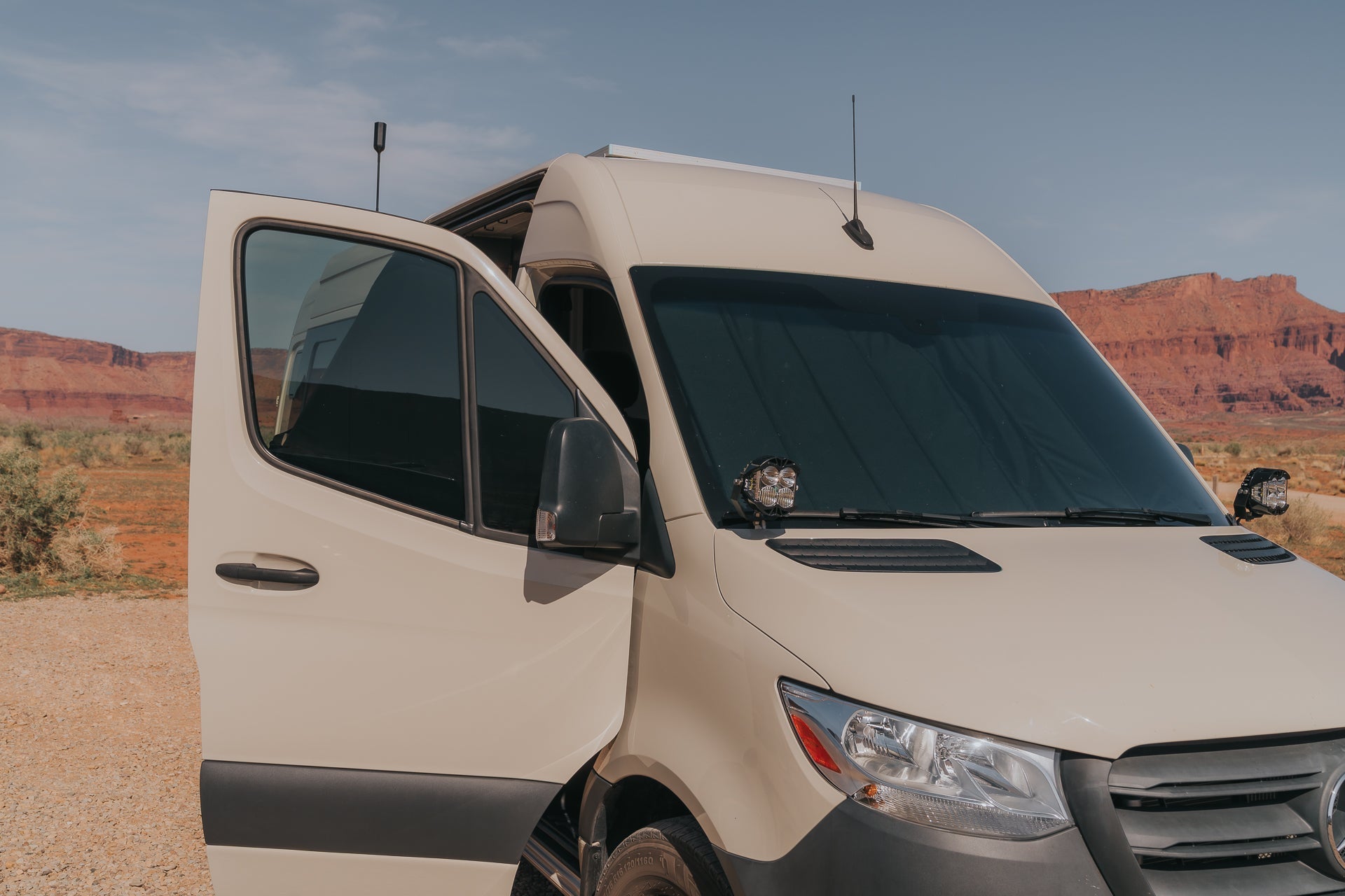 VanEssential Mercedes Sprinter Stealth Front Windshield Cover - Out There Vans, LLC