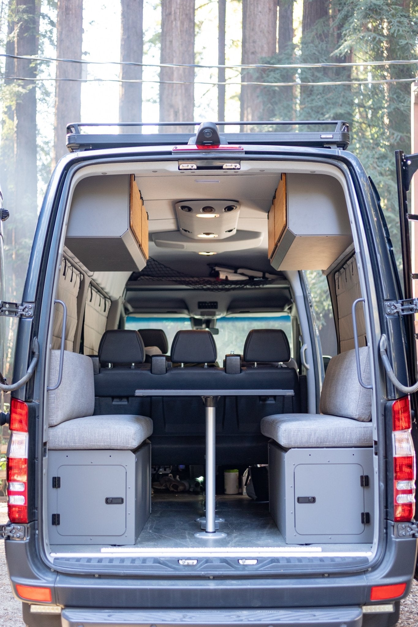 VanEssential Mercedes Sprinter Stealth Passenger Van Rear Qtr Window Covers - Out There Vans, LLC
