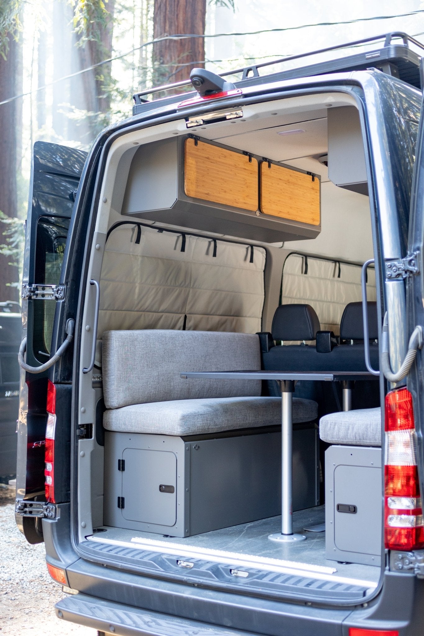 VanEssential Mercedes Sprinter Stealth Passenger Van Rear Qtr Window Covers - Out There Vans, LLC