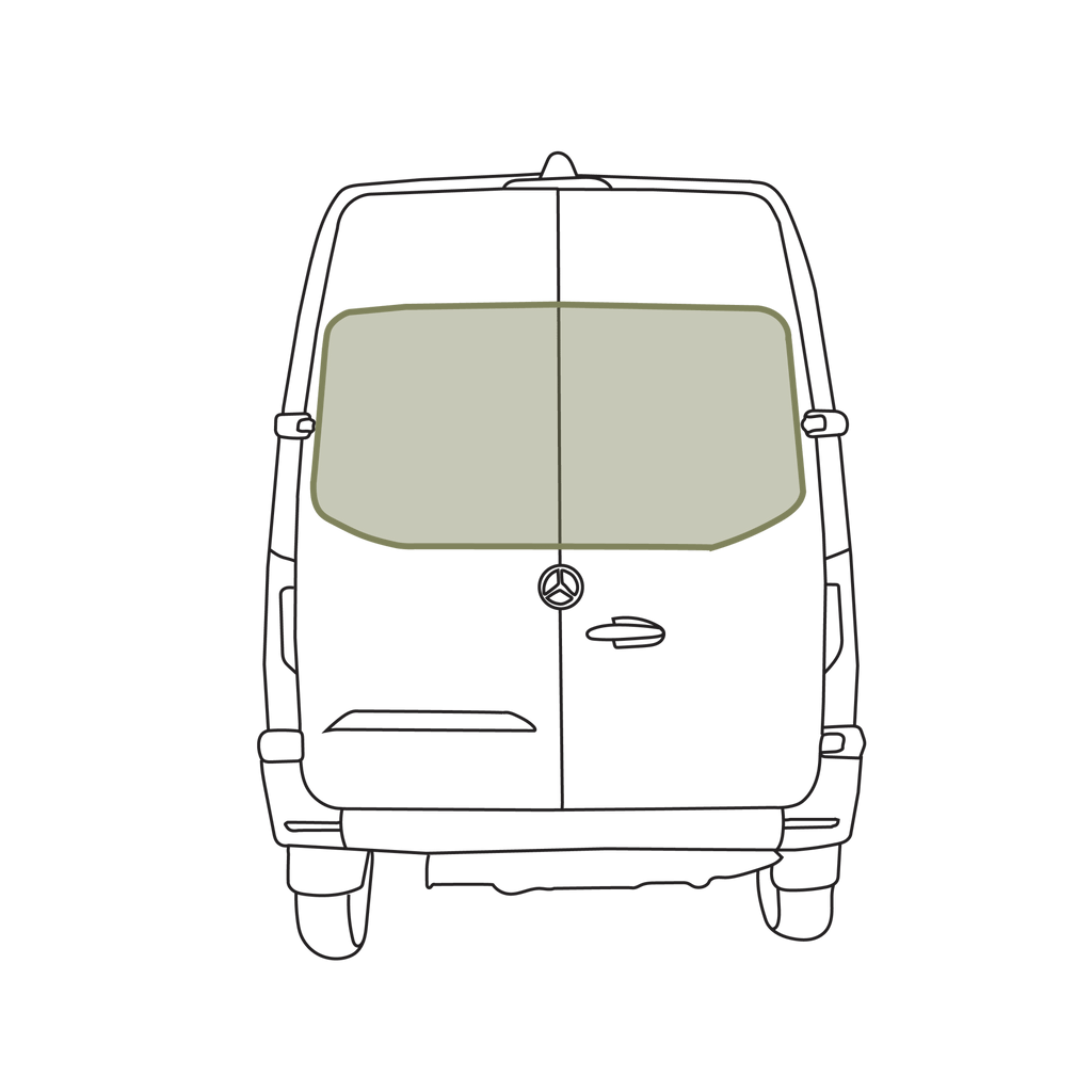VanEssential Mercedes Sprinter Stealth Rear Door Window Covers (Pair) - Out There Vans, LLC