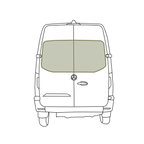 VanEssential Mercedes Sprinter Stealth Rear Door Window Covers (Pair) - Out There Vans, LLC