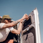 VanEssential Mercedes Sprinter Upper Rear Door Storage Panels (Pair) - Out There Vans