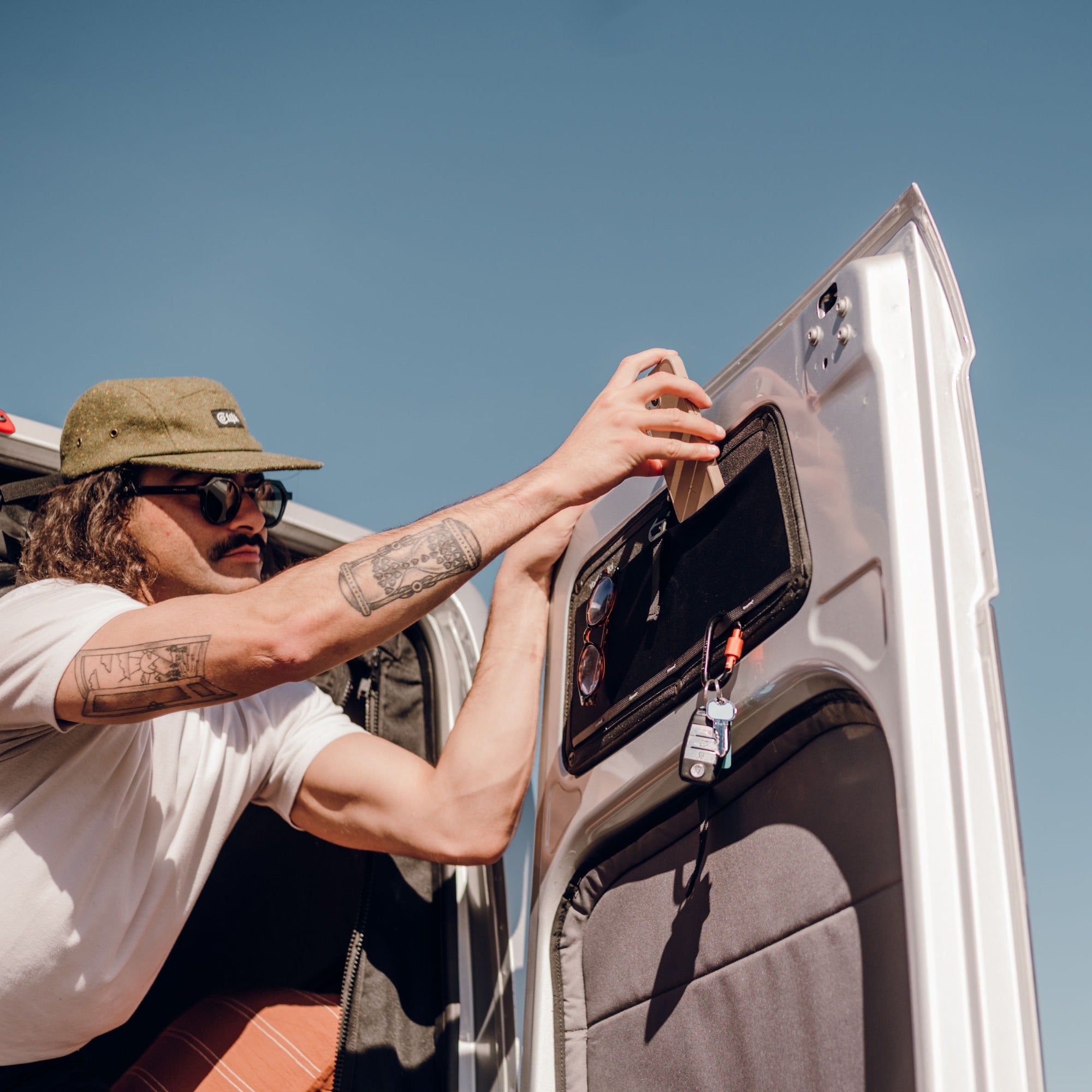 VanEssential Mercedes Sprinter Upper Rear Door Storage Panels (Pair) - Out There Vans, LLC