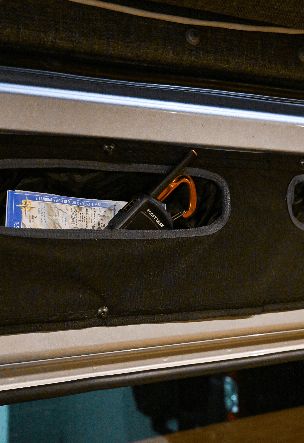 VanEssential Mercedes Sprinter Upper Sliding Door Storage Panel - Out There Vans, LLC