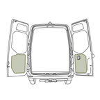 VanEssential Mercedes Sprinter VS30 Lower Rear Door Storage Panels (Pair) - Out There Vans