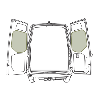 VanEssential Mercedes Sprinter VS30 Middle Rear Door Storage Panels (Pair) - Out There Vans