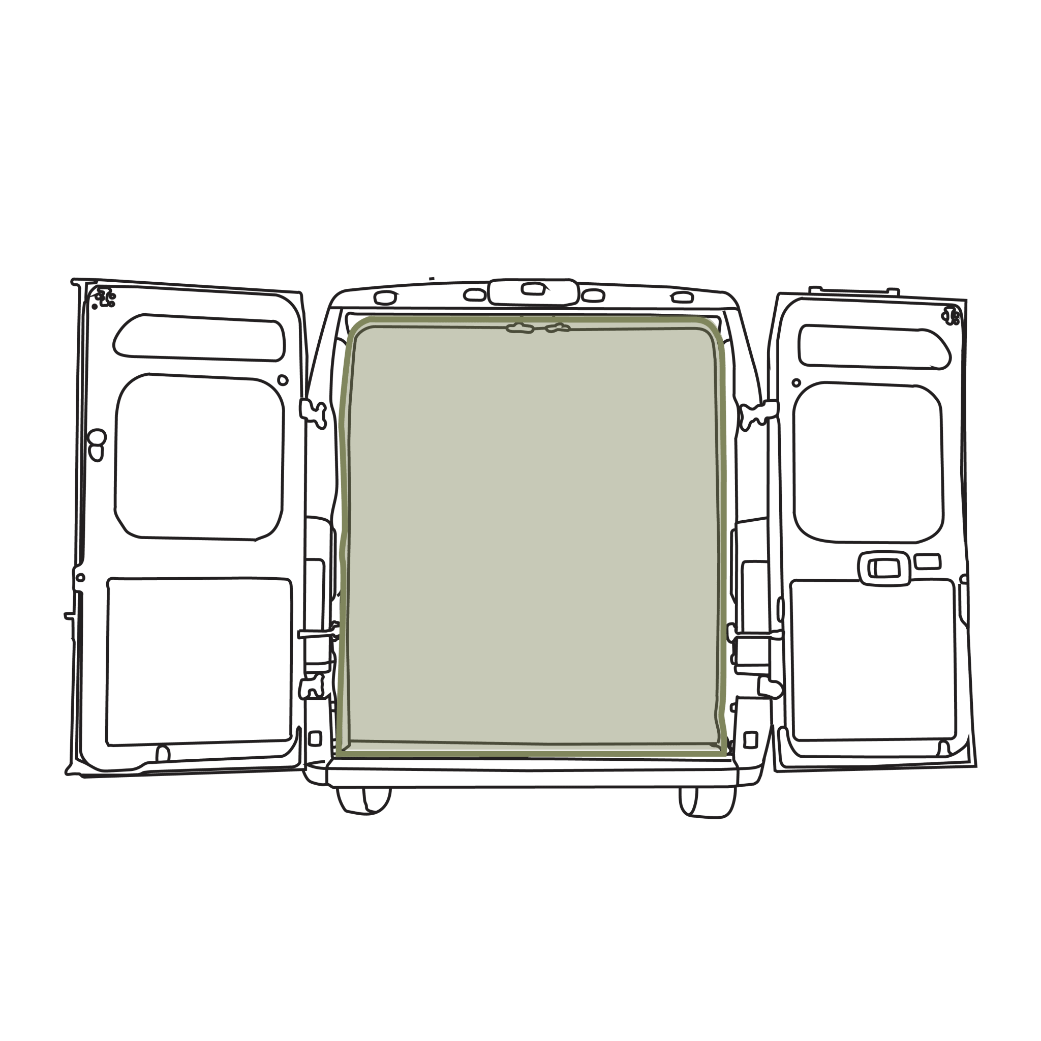 VanEssential RAM ProMaster Bug Screen - Rear Door - Out There Vans, LLC