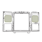VanEssential RAM ProMaster Middle Rear Door Storage Panels (Pair) - Out There Vans, LLC
