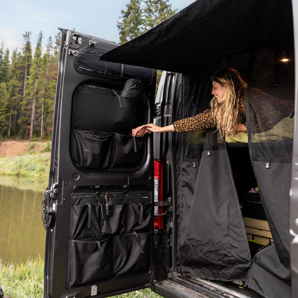 VanEssential RAM ProMaster Middle Rear Door Storage Panels (Pair) - Out There Vans, LLC