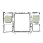 VanEssential RAM ProMaster Middle Rear Door Storage Panels (Pair) - Out There Vans