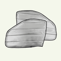 VanEssential RAM ProMaster Reflective Front Door Window Covers (Pair) - Out There Vans, LLC