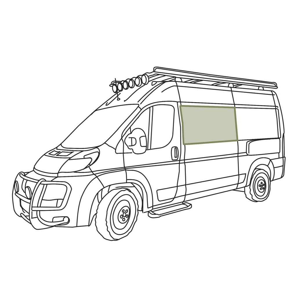 VanEssential RAM ProMaster Stealth Crew Window Cover - Out There Vans, LLC