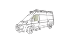 VanEssential RAM ProMaster Stealth Front Door Window Covers (Pair) - Out There Vans, LLC