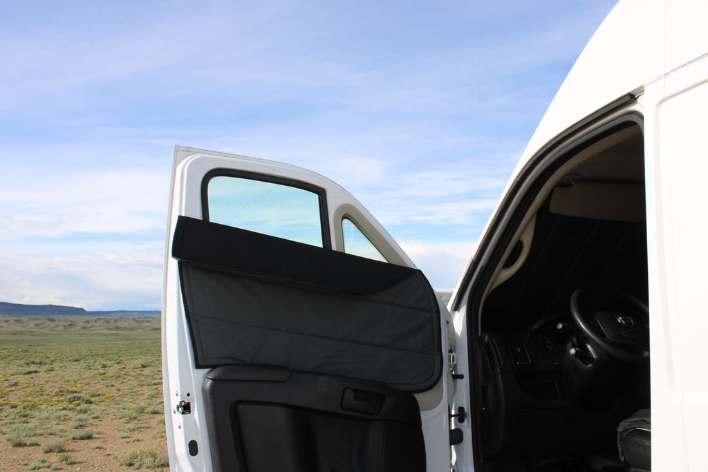 VanEssential RAM ProMaster Stealth Front Door Window Covers (Pair) - Out There Vans, LLC