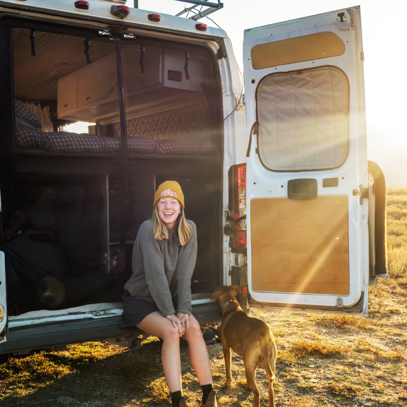 VanEssential RAM ProMaster Stealth Rear Door Window Covers (Pair) - Out There Vans, LLC