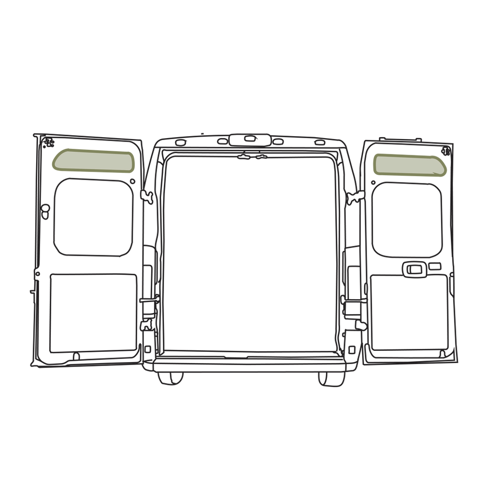 VanEssential RAM ProMaster Upper Rear Door Storage Panels (Pair) - Out There Vans